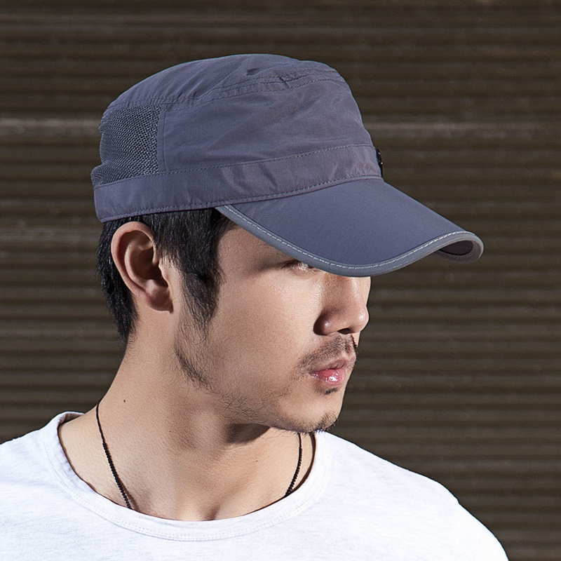 818款帽子男士夏天时尚潮户外遮阳帽速干太阳帽韩版军帽防晒遮脸平顶