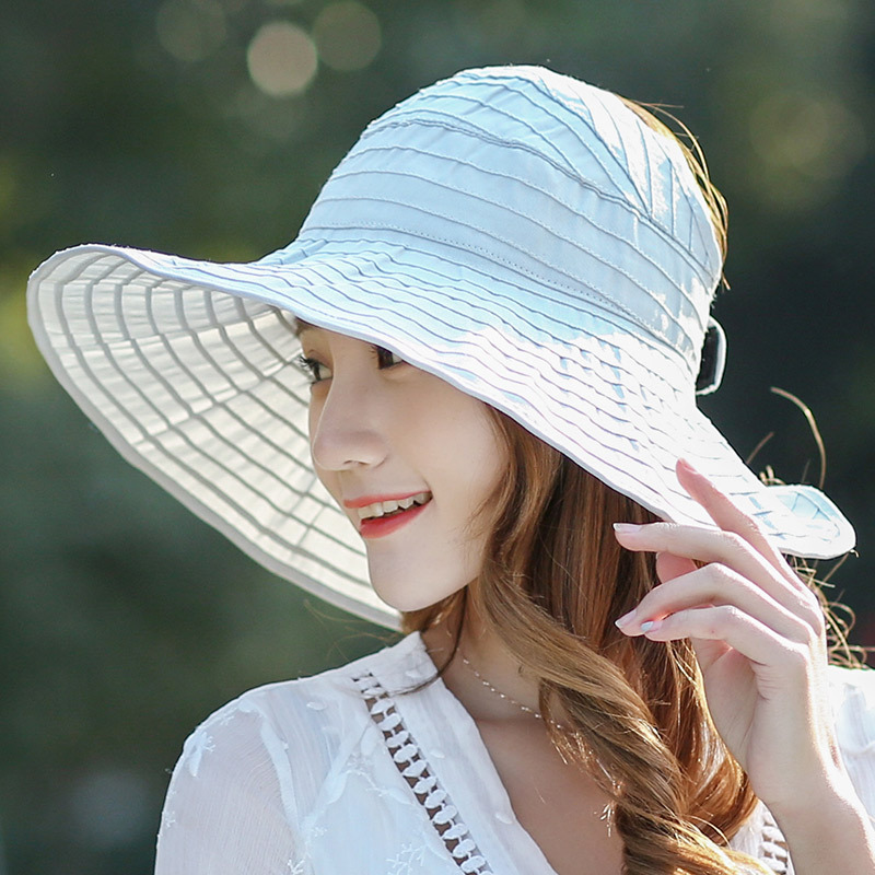 818款帽子女夏天潮韩版遮阳帽女防晒可折叠空顶布帽沙滩帽太阳帽凉帽