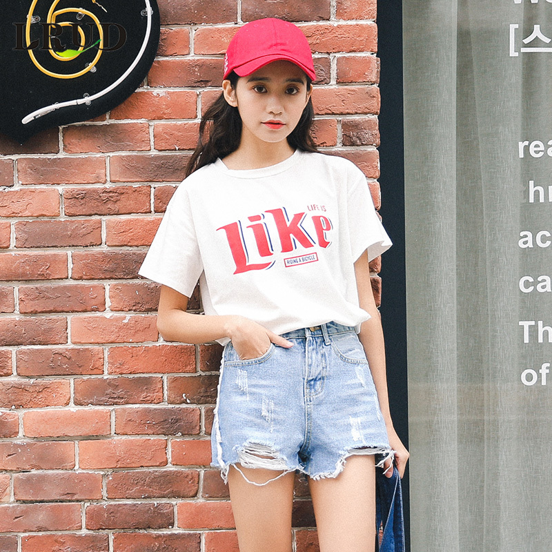 新款上市】装新款女装韩版夏装印花短袖女打底衫上衣休闲T恤