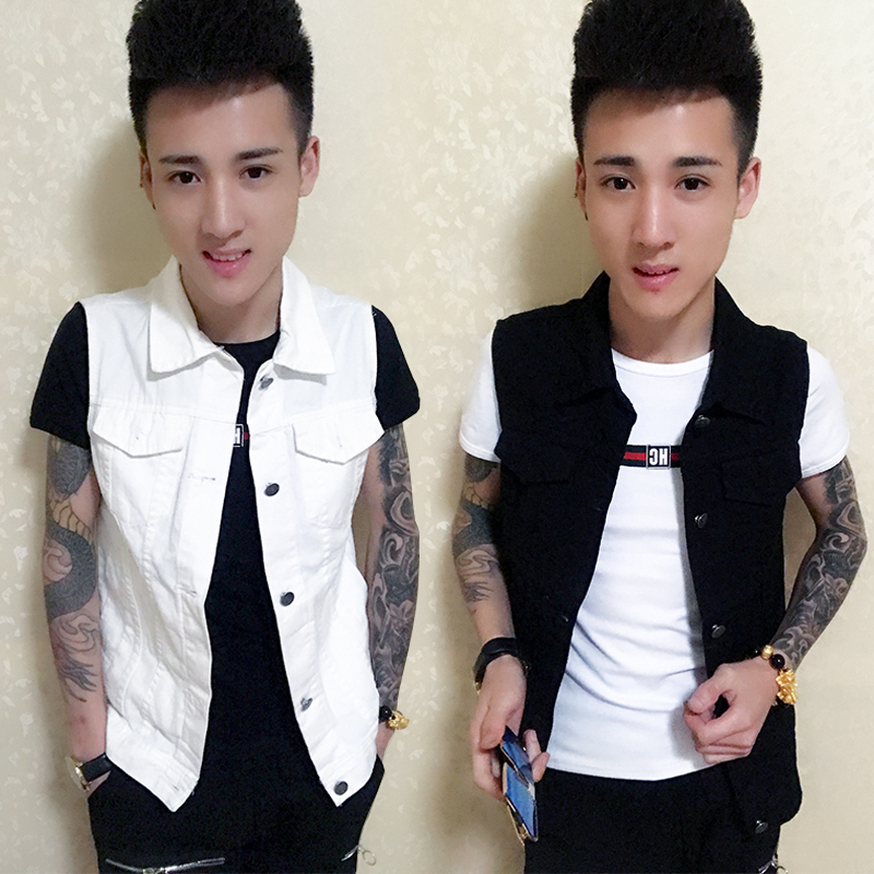 818款快手红人高迪同款牛仔夹克韩版装社会精神小伙潮男外套