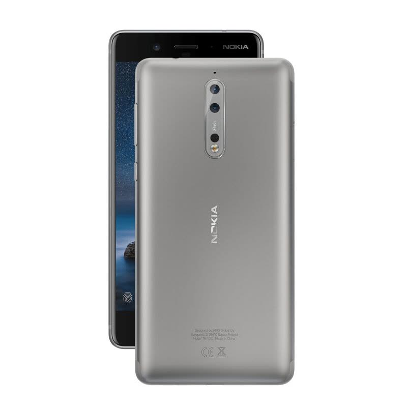 诺基亚(NOKIA) Nokia8 4G手机 移动联通4G 钛金银 标配图片