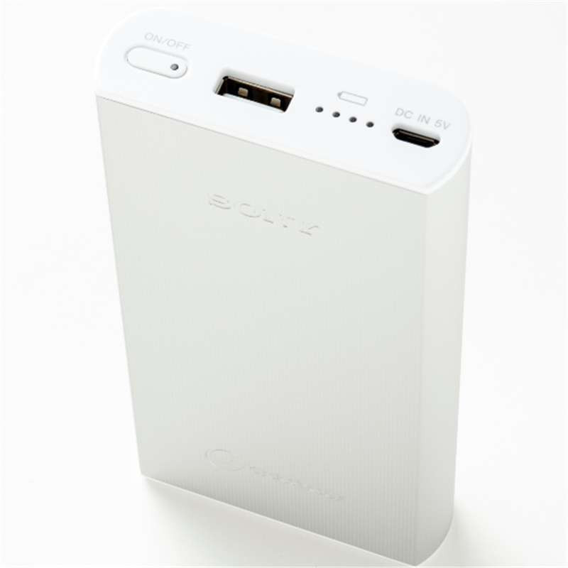 索尼(SONY) CP-R10(银色) 10000毫安聚合物锂电电芯 铝制机身USB移动电源 充电宝