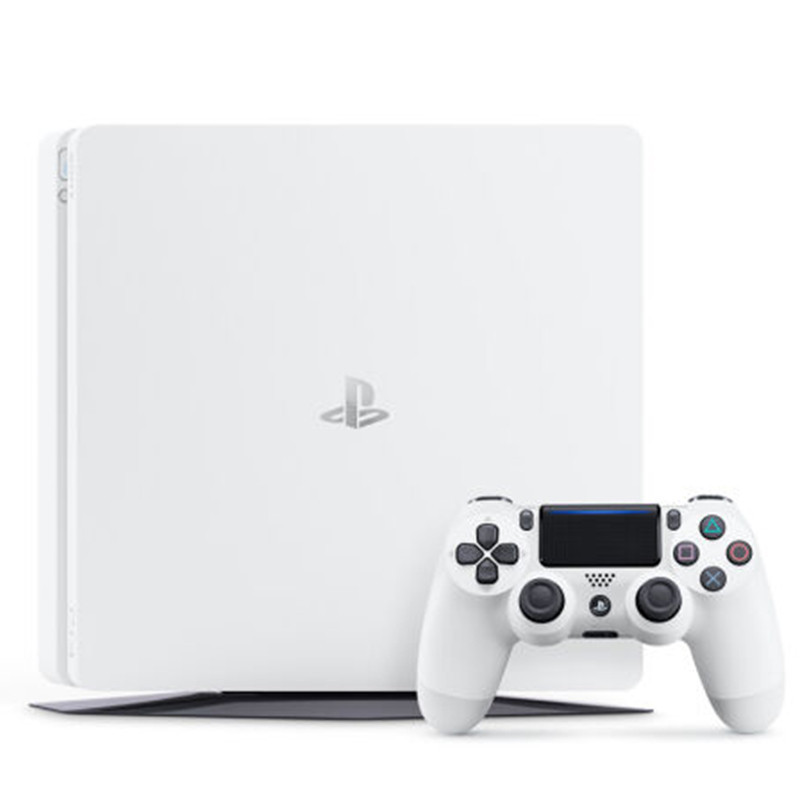 索尼（SONY） PS4游戏主机ps4 slim家庭电视电脑娱乐白色游戏机500G双手柄 +《看门狗2》港版