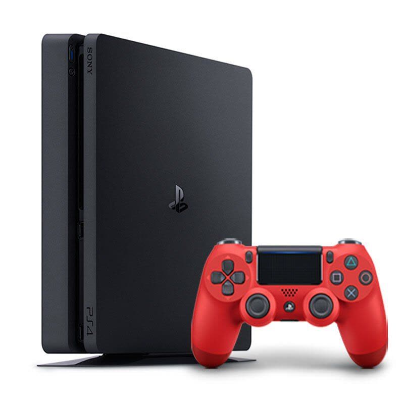 索尼(SONY) [ps4官方配件]索尼 ps4 pro slim 原装 手柄 游戏手柄 红色图片