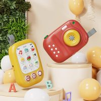 蓓臣 ins风咔哒儿童小手机双语手机相机多功能仿真电话益智宝宝早教玩具