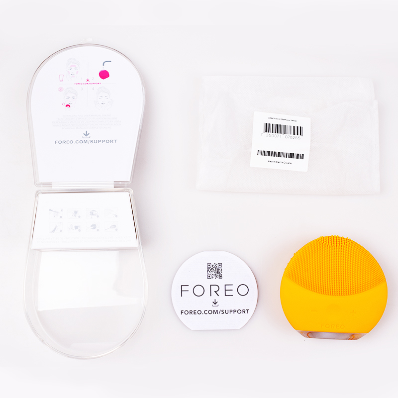 斐珞尔(FOREO) Luna mini2 露娜洁面仪 防水 露娜二代洗脸仪毛孔清洁器 黄色(亚洲版)官网两年包换