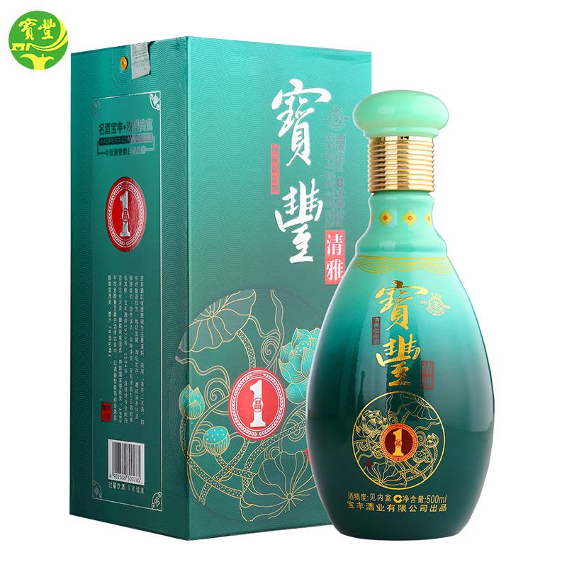 宝丰酒清雅1品46度500ml国产清香型白酒图片