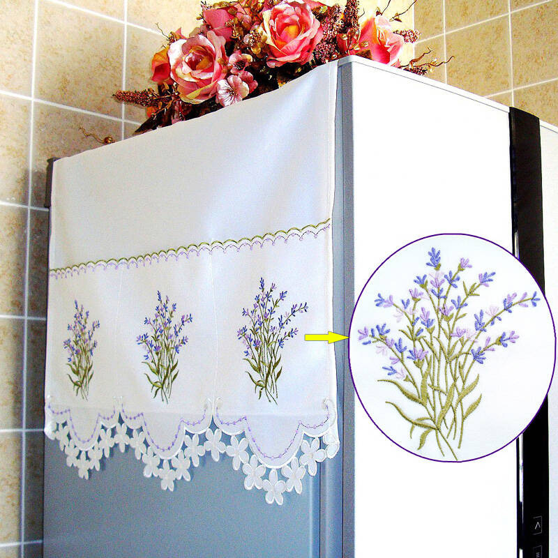 冰箱防尘罩洗衣机罩盖巾布艺刺绣韩式田园单门双门冰箱通用双开门