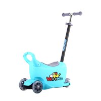 乐贝 儿童滑板车三合一四轮静音多功能可坐滑板车摇摆车LB1502