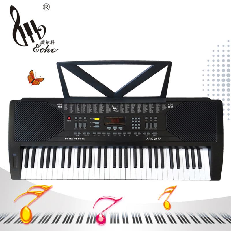 爱尔科 61键多功能电子琴 儿童玩具入门型乐器 ARK-2177图片