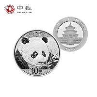 河南中钱 中国金币 2018年30克普制熊猫银币18猫银猫 绿盒