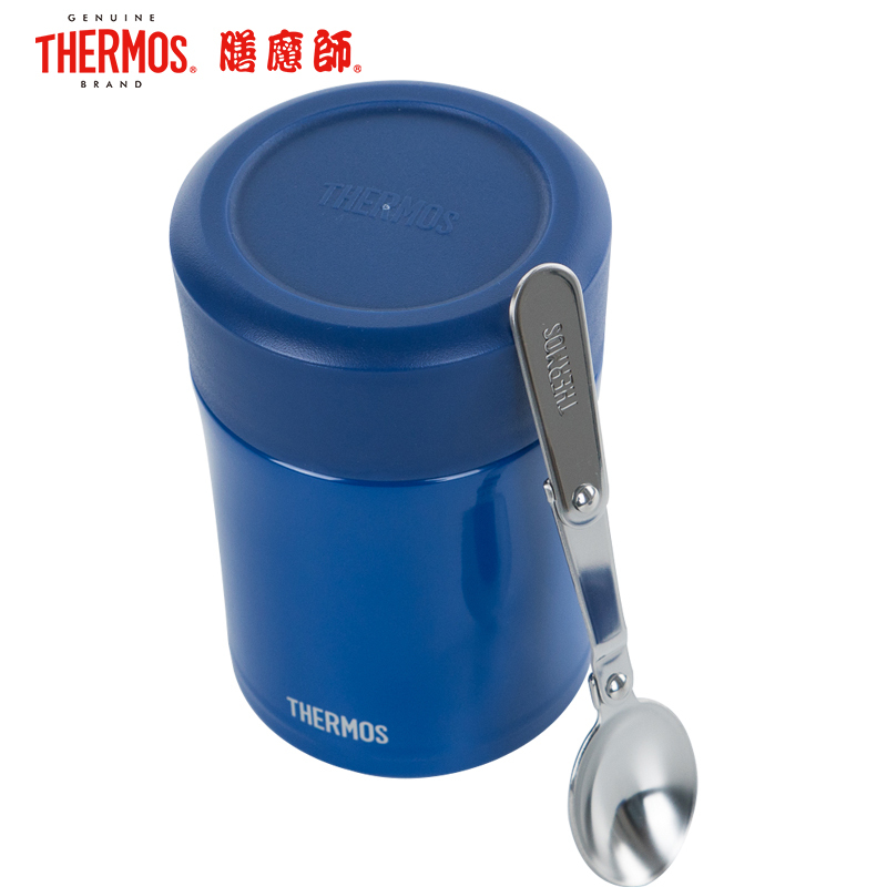 膳魔师（THERMOS）焖烧杯/罐TCLA-470S保温杯焖烧杯饭盒316L不锈钢470ML自带餐具家DBL深蓝色/通用