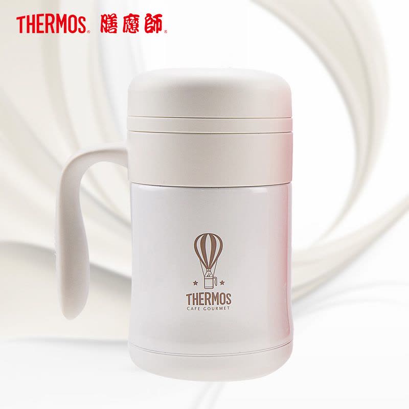 [膳魔师旗舰店](精致脱俗,办公情侣) 膳魔师保温杯TCMG-370 白色370ml /304不锈钢/THERMOS通用图片