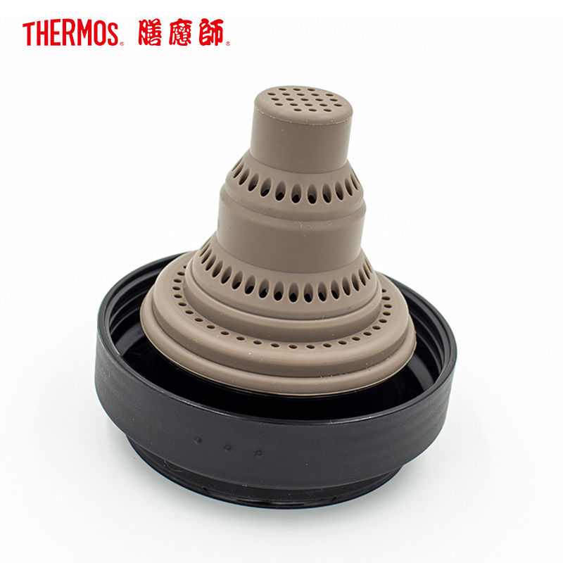 膳魔師(THERMOS)保温杯TCMF-500办公杯304不锈钢500ML硅胶茶漏水杯茶杯办公杯便携黑色家用/通用