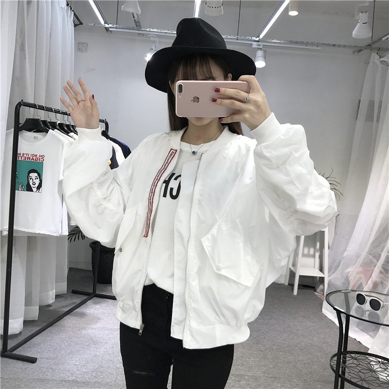 薇侣2017新品春秋季bf原宿风潮韩版女学生情侣装薄外套