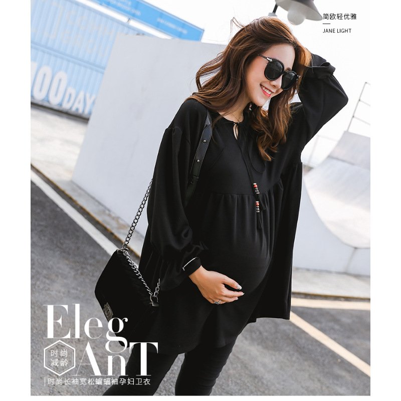 薇侣2017孕妇秋装套装新款时尚潮妈宽松休闲秋季长袖孕妇连衣裙