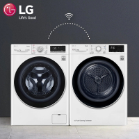 LG FY11WX4+RH10V3AV4W 11+10Kg洗烘干套装 双变频热泵烘干 蒸汽除菌滚筒洗衣机