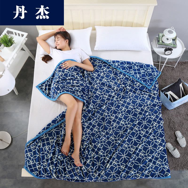 丹杰 夏季空调毯珊瑚绒毯子加厚法兰绒毛毯毛巾薄被子午睡床单双人盖毯图片