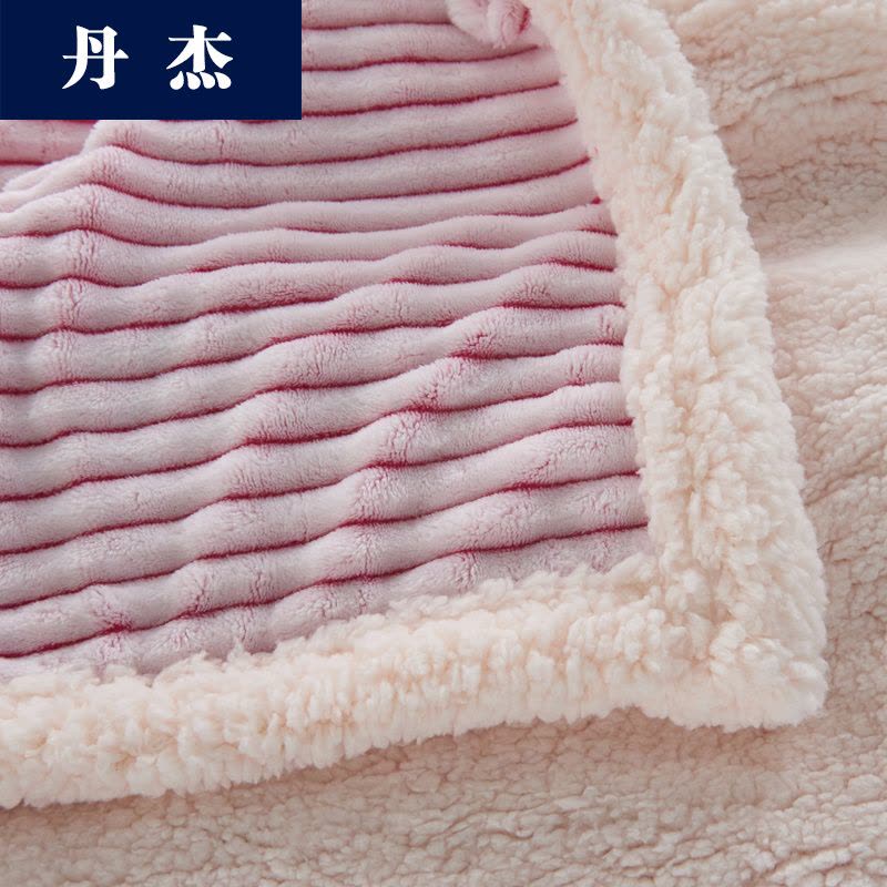 丹杰 秋冬毛毯加厚双层保暖不掉毛单人双人毯毛毯加大 法兰绒毛毯 毯子珊瑚绒空调毯纯色素色简约风图片