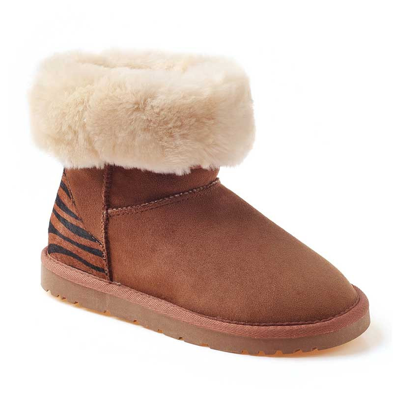 OZWEAR UGG OB002TLZ冬款中筒印花女士雪地靴多色动物纹靴子