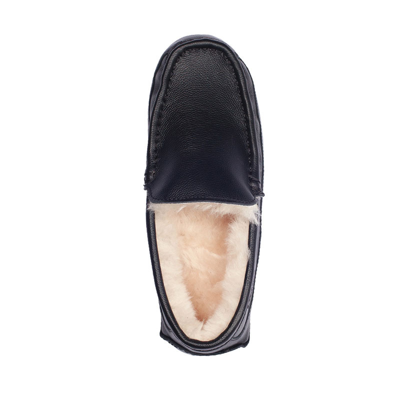 OZWEAR UGG OB046男款冬季羊毛内里皮豆豆鞋保暖船鞋