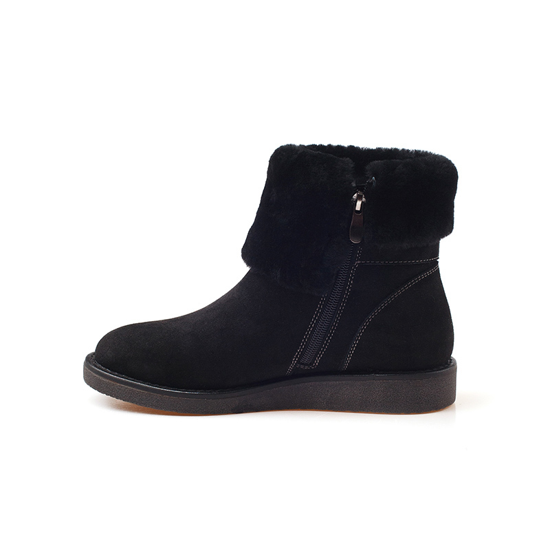 OZWEAR UGG OB136女士冬季翻毛短筒羊毛雪地靴女靴