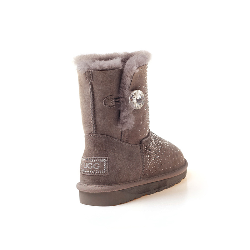 OZWEAR UGG OB187 防水鞋面星空闪烁中筒水晶钻羊毛雪地靴