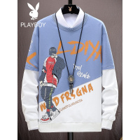 花花公子卫衣男士2021新春秋套头圆领上衣薄宽松长袖ins外套
