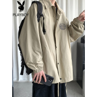花花公子男士夹克韩版潮流工装外套2021新款春秋季潮牌棒球服上衣