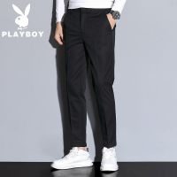花花公子男士休闲裤春秋季新款潮牌潮流百搭宽松秋装九分束脚裤男