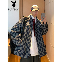 花花公子2021秋季新款开衫皮衣男士痞帅夹克港风帅气宽松炸街外套