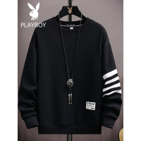 花花公子新款潮牌卫衣男ins春秋宽松圆领套头衫休闲长袖T恤衫上衣
