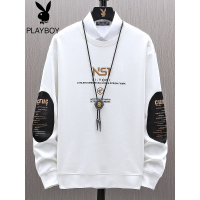 花花公子2022春秋季新款长袖T恤男士韩版圆领套头学生卫衣ins男装