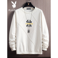 花花公子圆领卫衣男春秋季潮牌宽松打底长袖T恤男士潮流休闲上衣