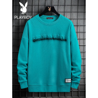 花花公子2022春秋圆领卫衣男士潮ins字母印花上衣宽松休闲外套潮