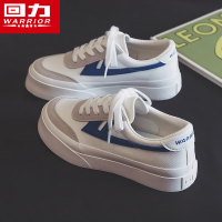 回力克莱因蓝帆布鞋女2022春季新款休闲百搭女鞋子厚底百搭ins潮