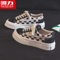 回力女鞋帆布鞋女2022春秋季新款学生ins潮流百搭棋盘格大头鞋子