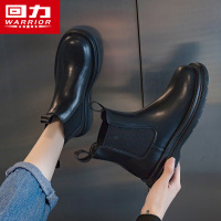 回力马丁靴女春秋单靴2022年新款春季薄款黑色短靴厚底英伦风