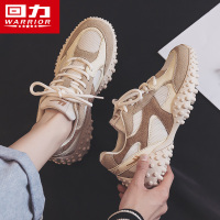回力女鞋老爹鞋女春季透气网面2022新款榴莲底河豚鞋休闲运动鞋子