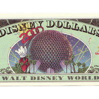 【邮币商城】美国迪士尼乐园纪念钞 外国钱币 2000年 千禧纪念钞 面值1美元 米奇 纸币 外币 收藏联盟 钱币藏品