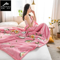 曼凝家纺 毛毯被子冬季加厚珊瑚绒床单毯子车载用单人春秋午休盖毯