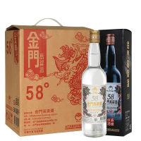 金门高粱酒 白金龙 58度600ml*6  清香型白酒定制箱装非原箱