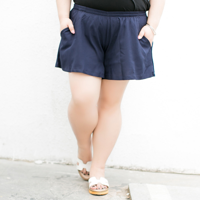 828新款大码棉麻短裤女夏胖mm200斤运动宽松沙滩热裤阔腿裤裙85101