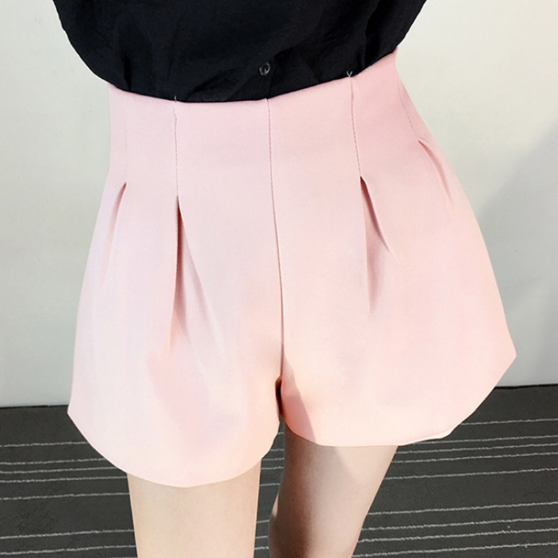 828新款a字阔腿短裤女夏季大码宽松显瘦休闲高腰花苞型蓬蓬灯笼裤热裤