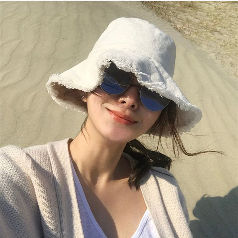 芝顿帽子8新款黑色毛边棉麻可折叠盆帽藏青出游度假渔夫帽米白做旧帽子女夏 价格图片品牌报价 苏宁易购知音堂服饰专营店