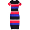 828新款2017新品春夏季条纹子修身显瘦女短袖中长款冰丝针织连衣裙-定制款