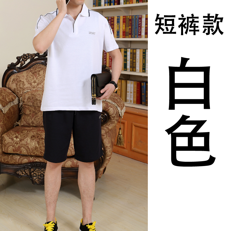 828新款运动套装男夏季薄短袖休闲运动服父亲40-50岁中老年爸爸装两件套-定制款