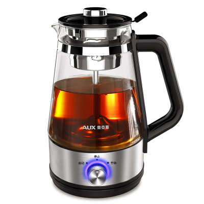 奥克斯(AUX)煮茶器黑茶蒸汽煮茶壶玻璃电热全自动家用保温普洱蒸茶壶