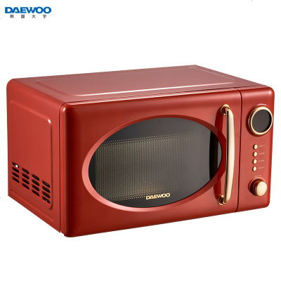 大宇(DAEWOO)微波炉家用小型迷你转盘式网红复古大容量光波炉微锅炉一体机复古红DY-WB02