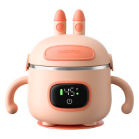 大宇(DAEWOO)筷子消毒机宝宝保温碗充电儿童婴儿防摔不锈钢免注水智能恒温碗辅食碗DY-BW02粉色